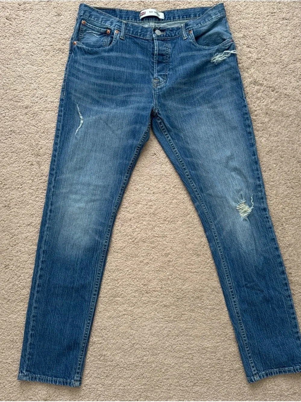 Levi's Slim Distressed Blue Jeans